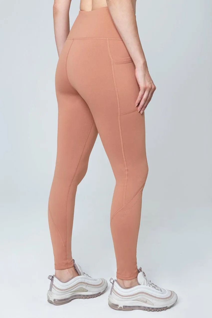 Women’s Reflective Brushed Back Cold Gear Legging - Mocha Mousse sold by Mondetta product image thumbnail 2