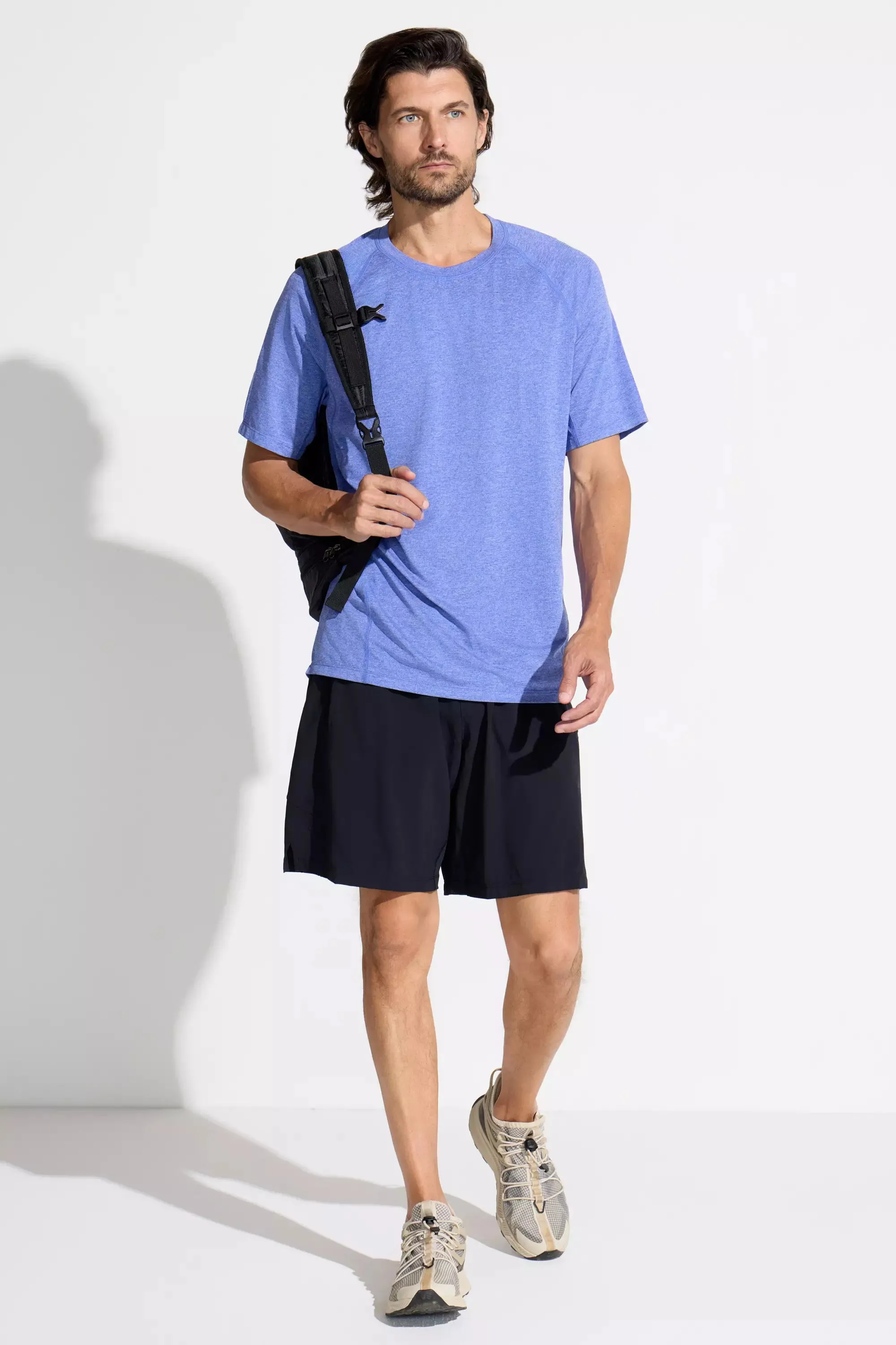 The Evolution GRS Certified Recycled Poly Short Sleeve Tee - Surf Blue sold by Mondetta product image thumbnail 4