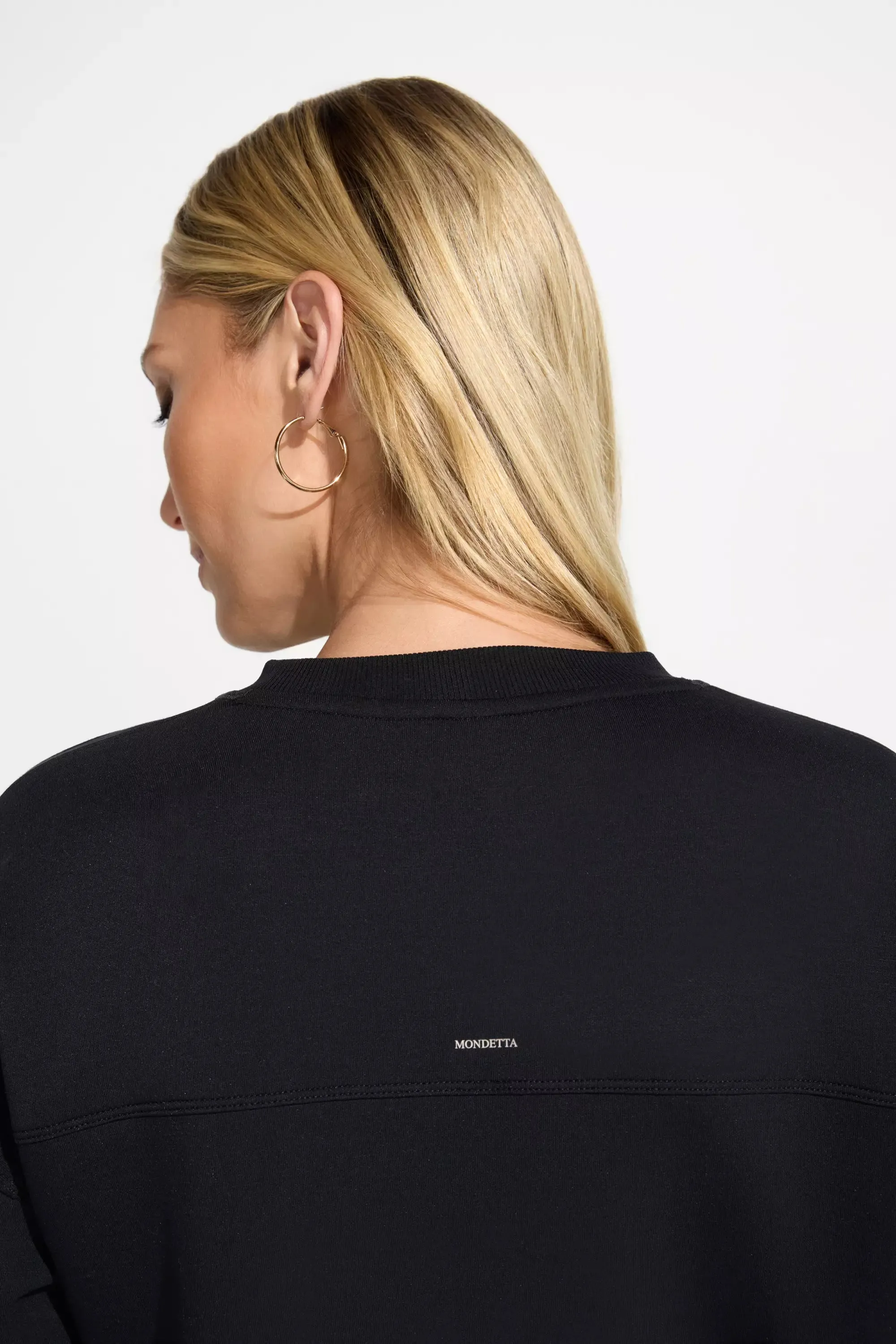 The Soft Luxe GRS Certified Recycled Poly + Rayon Boxy Top - Black sold by Mondetta product image thumbnail 4