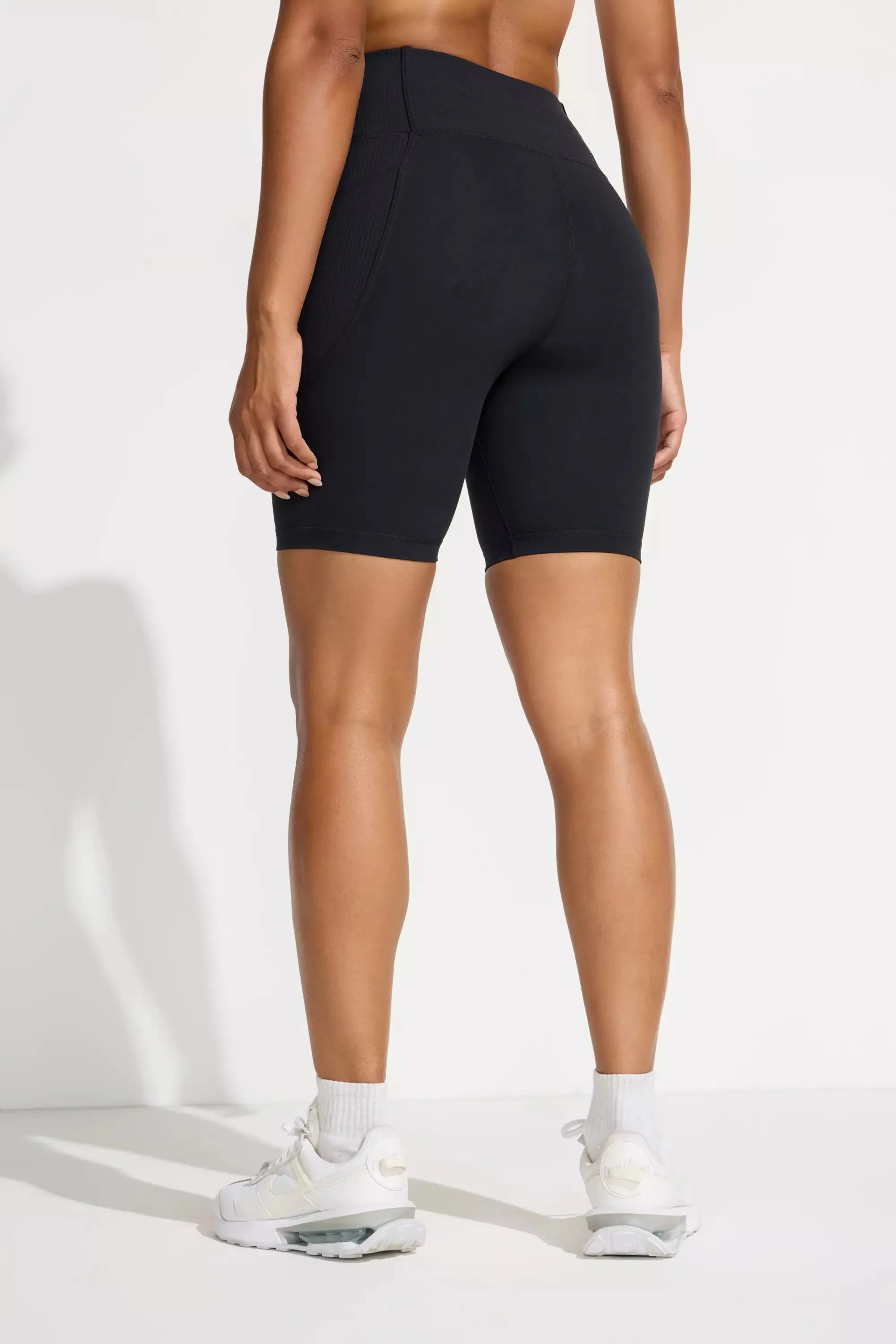 The Active Ribbed GRS Certified Recycled Nylon Biker Short - Black sold by Mondetta product image thumbnail 3