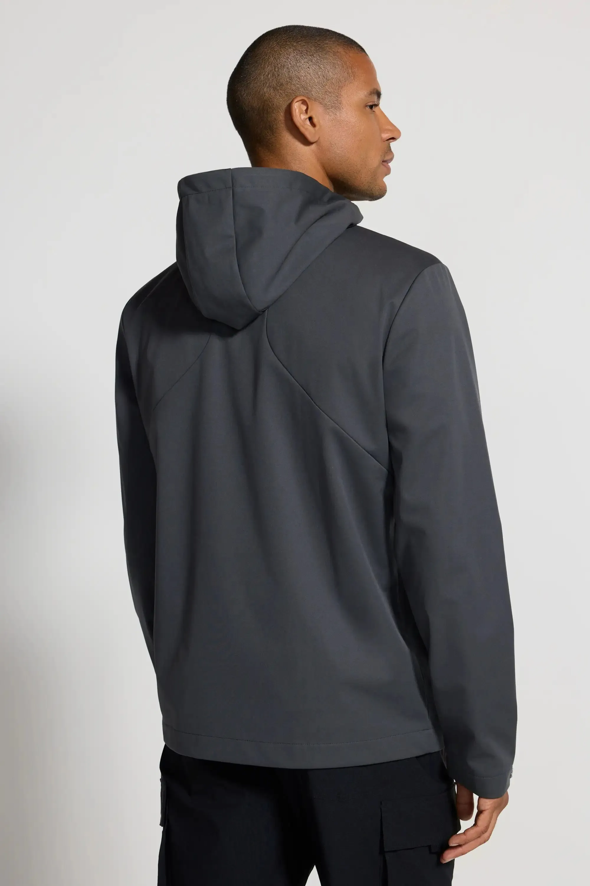 The Men's Wind + Water-Resistant GRS Certified Recycled Poly Jacket - Dark Grey sold by Mondetta product image thumbnail 3