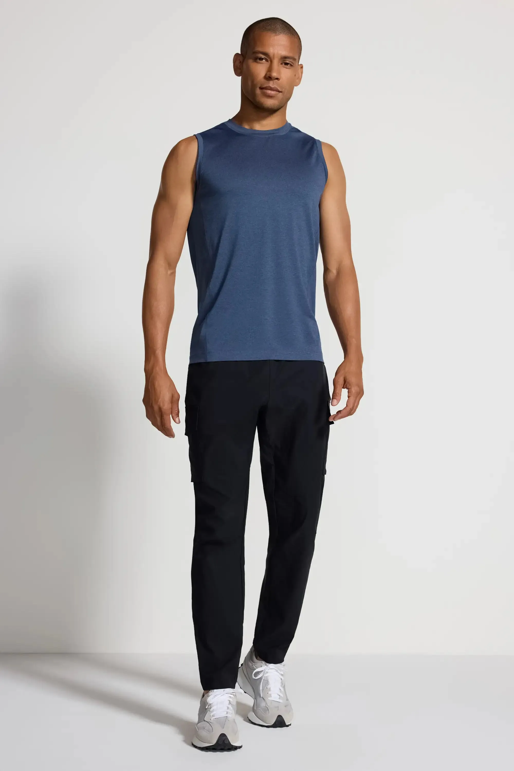 Men's Conquer Crew Neck Tank - Navy sold by Mondetta product image thumbnail 5