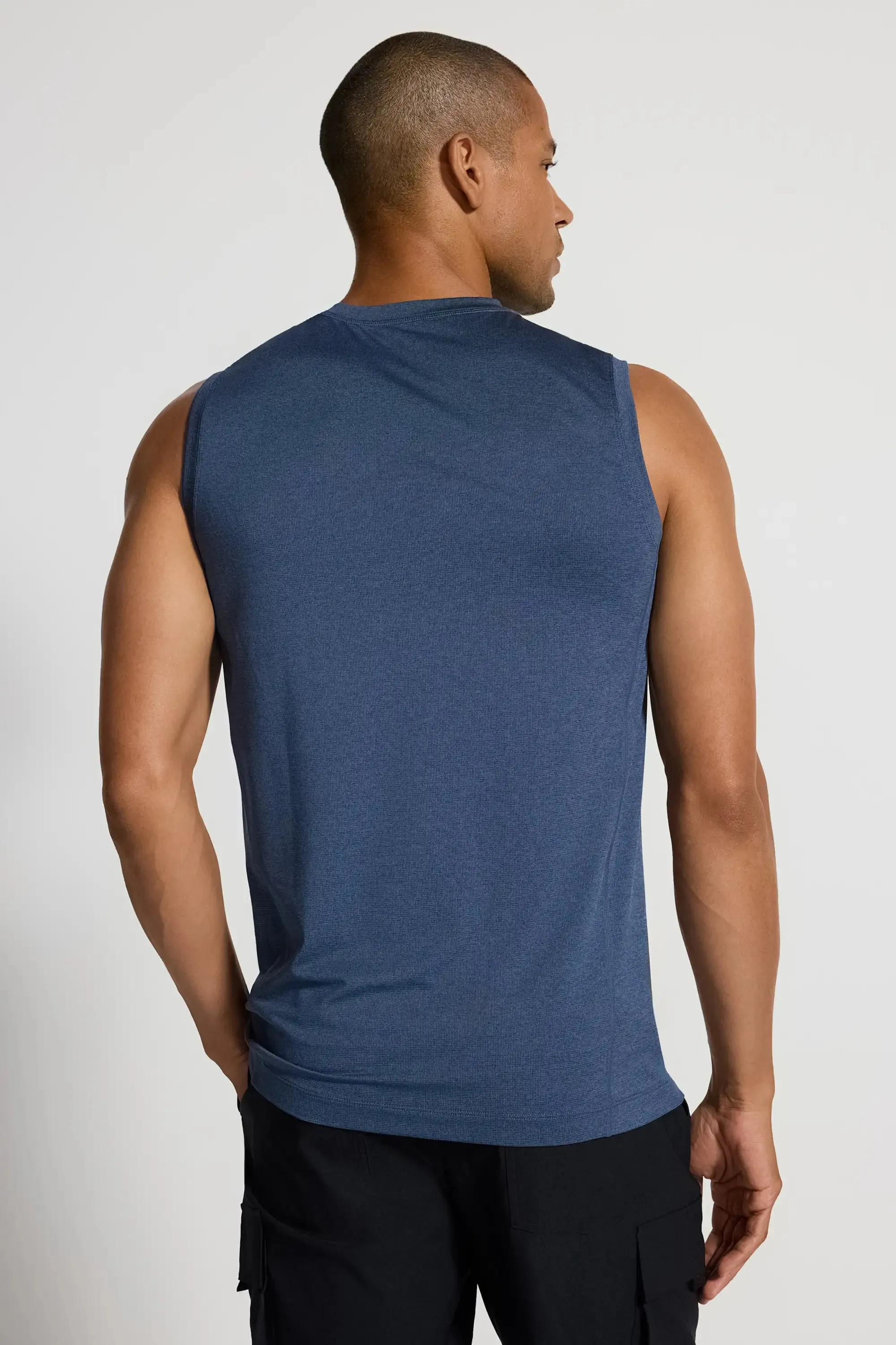 Men's Conquer Crew Neck Tank - Navy sold by Mondetta product image thumbnail 3