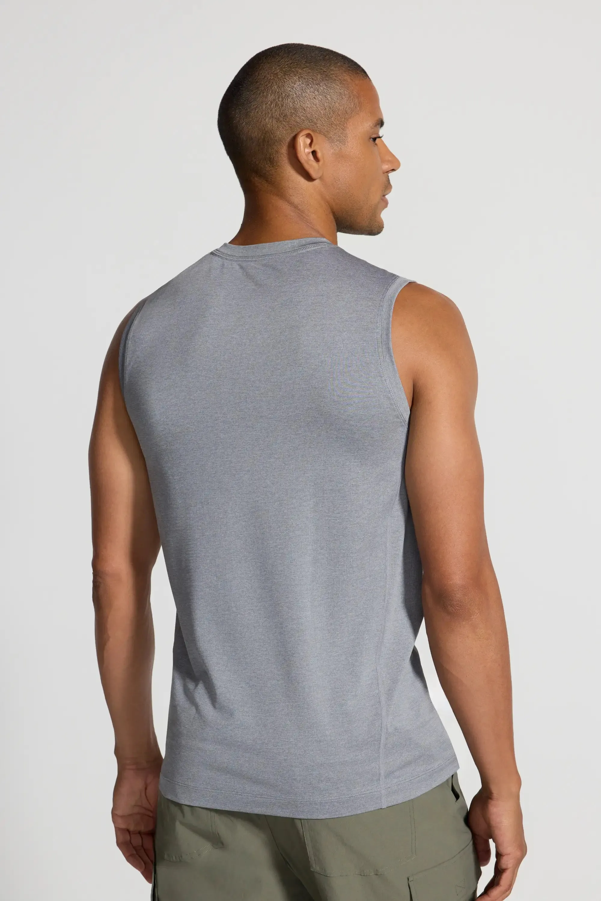 Men's Conquer Crew Neck Tank - Grey sold by Mondetta product image thumbnail 3