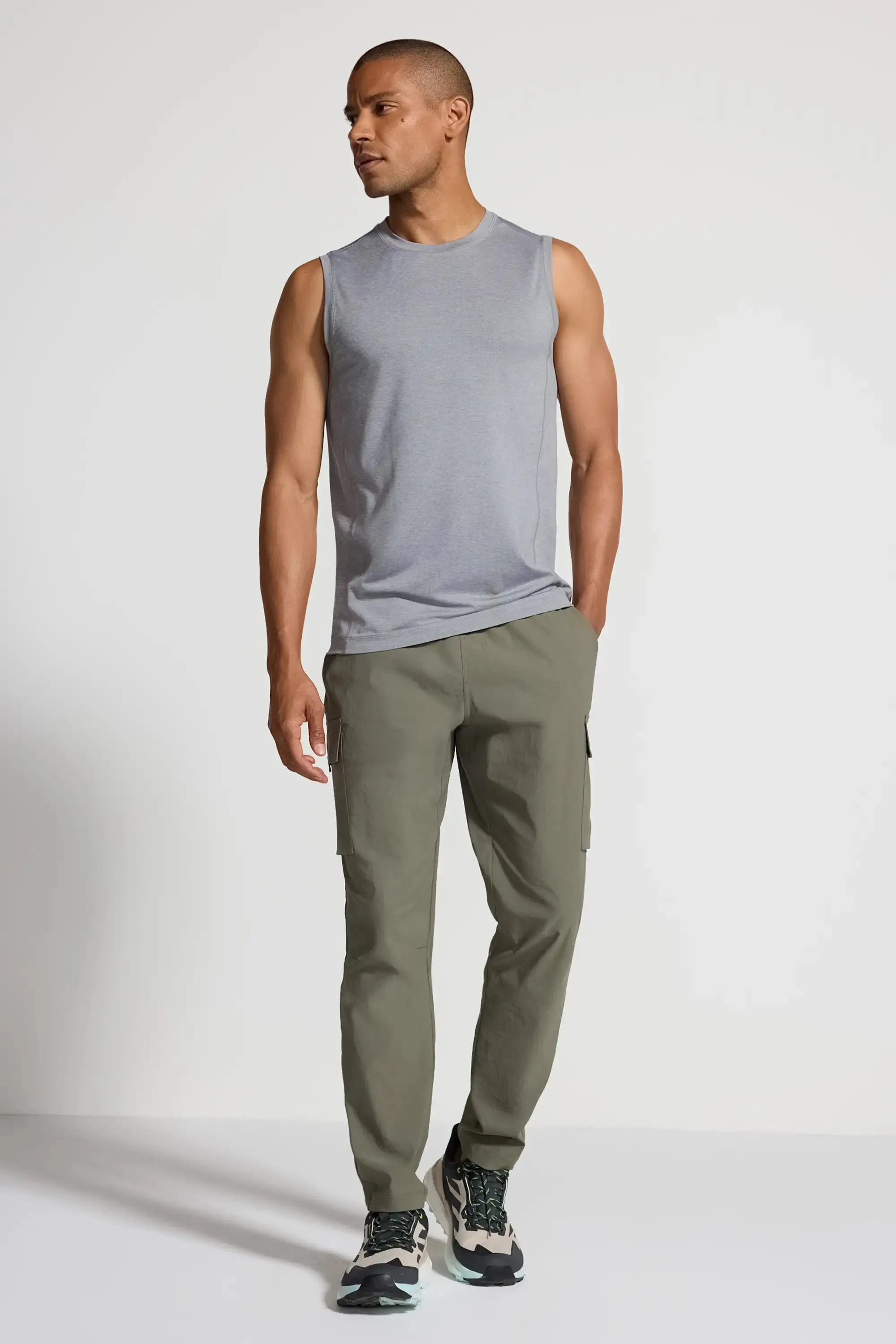 Men's Conquer Crew Neck Tank - Grey sold by Mondetta product image thumbnail 4