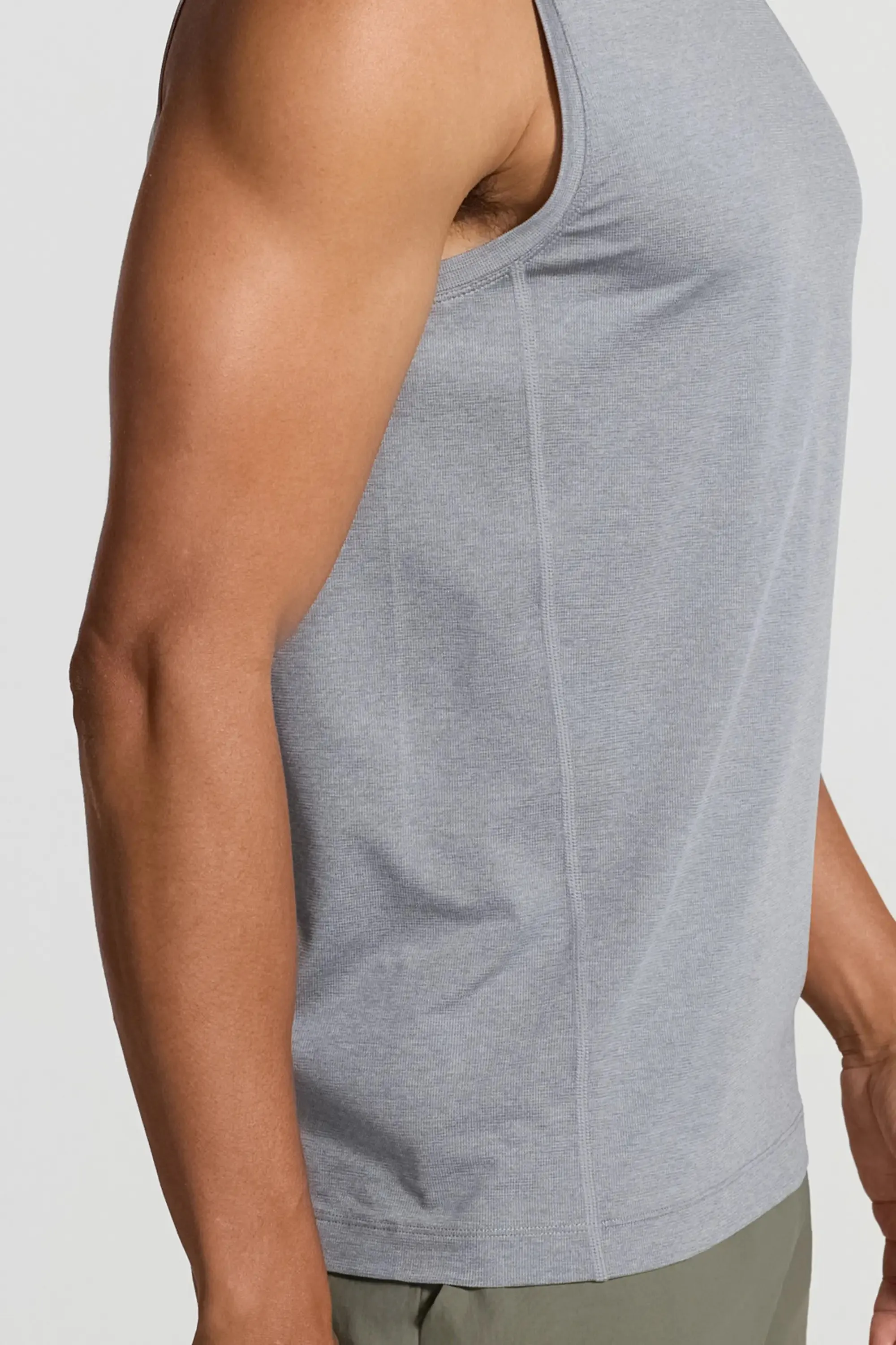 Men's Conquer Crew Neck Tank - Grey sold by Mondetta product image thumbnail 5