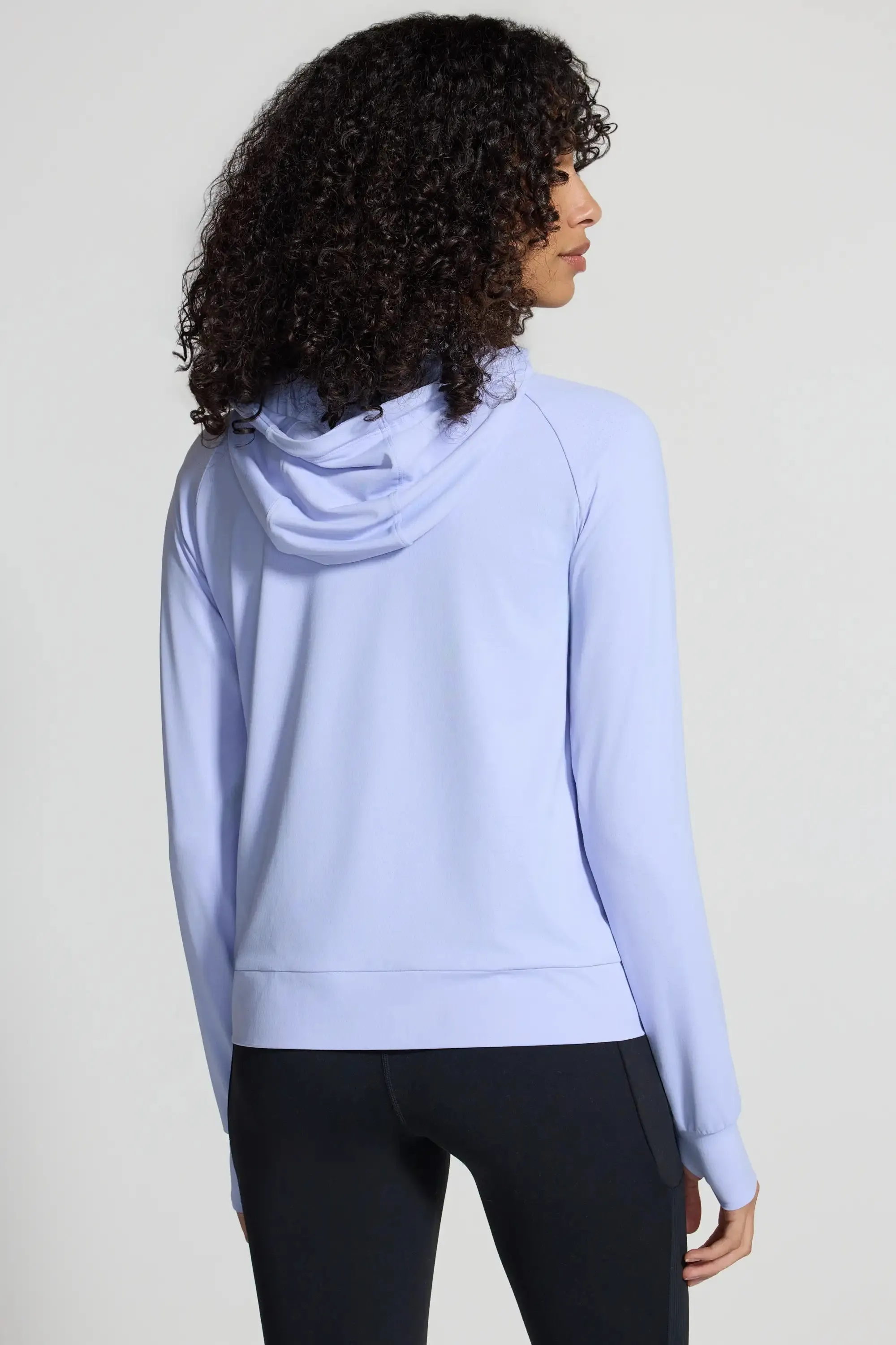 The Ultra-Light GRS Certified Recycled Nylon Full Zip Hoodie - Cool Light Blush Purple sold by Mondetta product image thumbnail 4