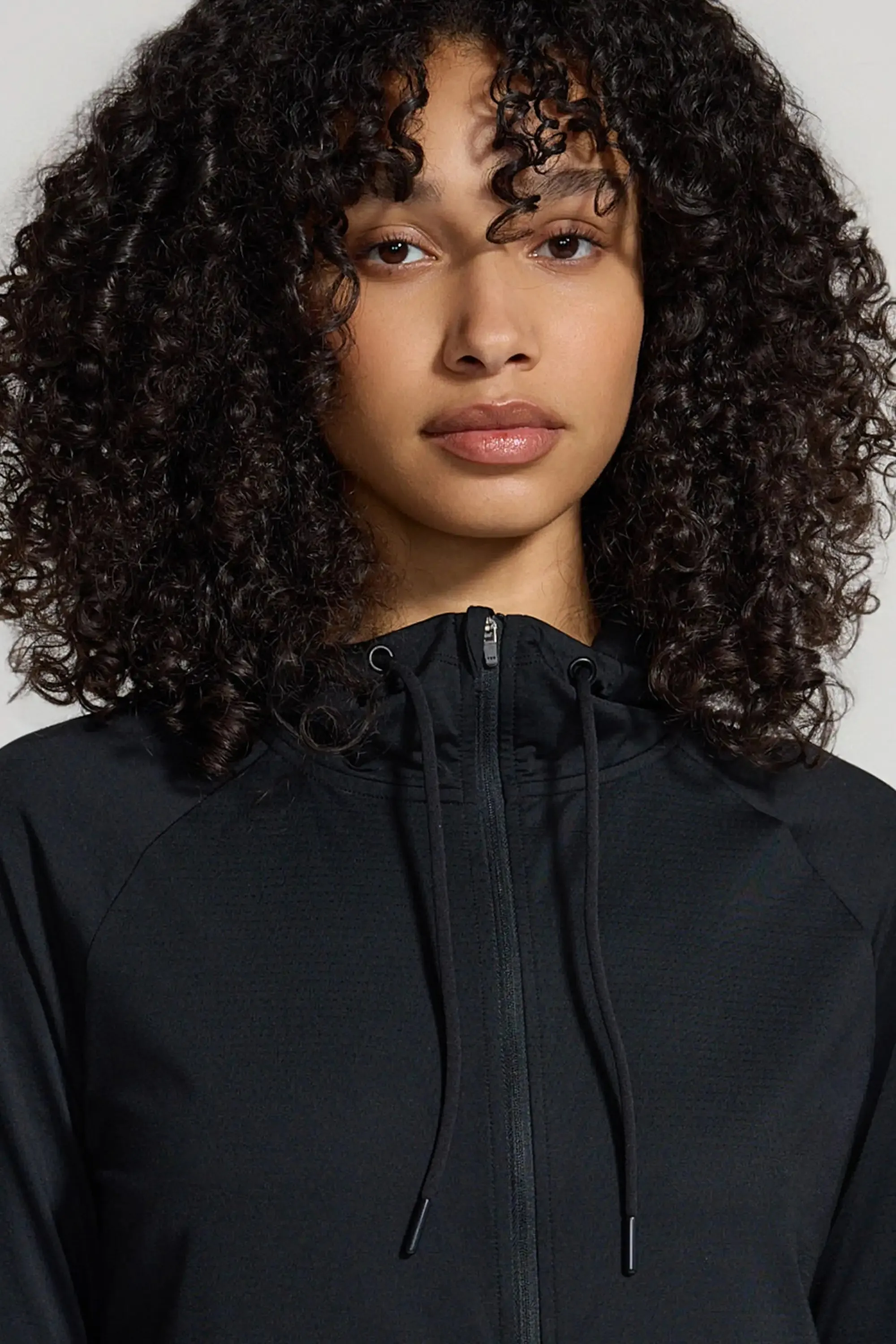 The Ultra-Light GRS Certified Recycled Nylon Full Zip Hoodie - Black sold by Mondetta product image thumbnail 4