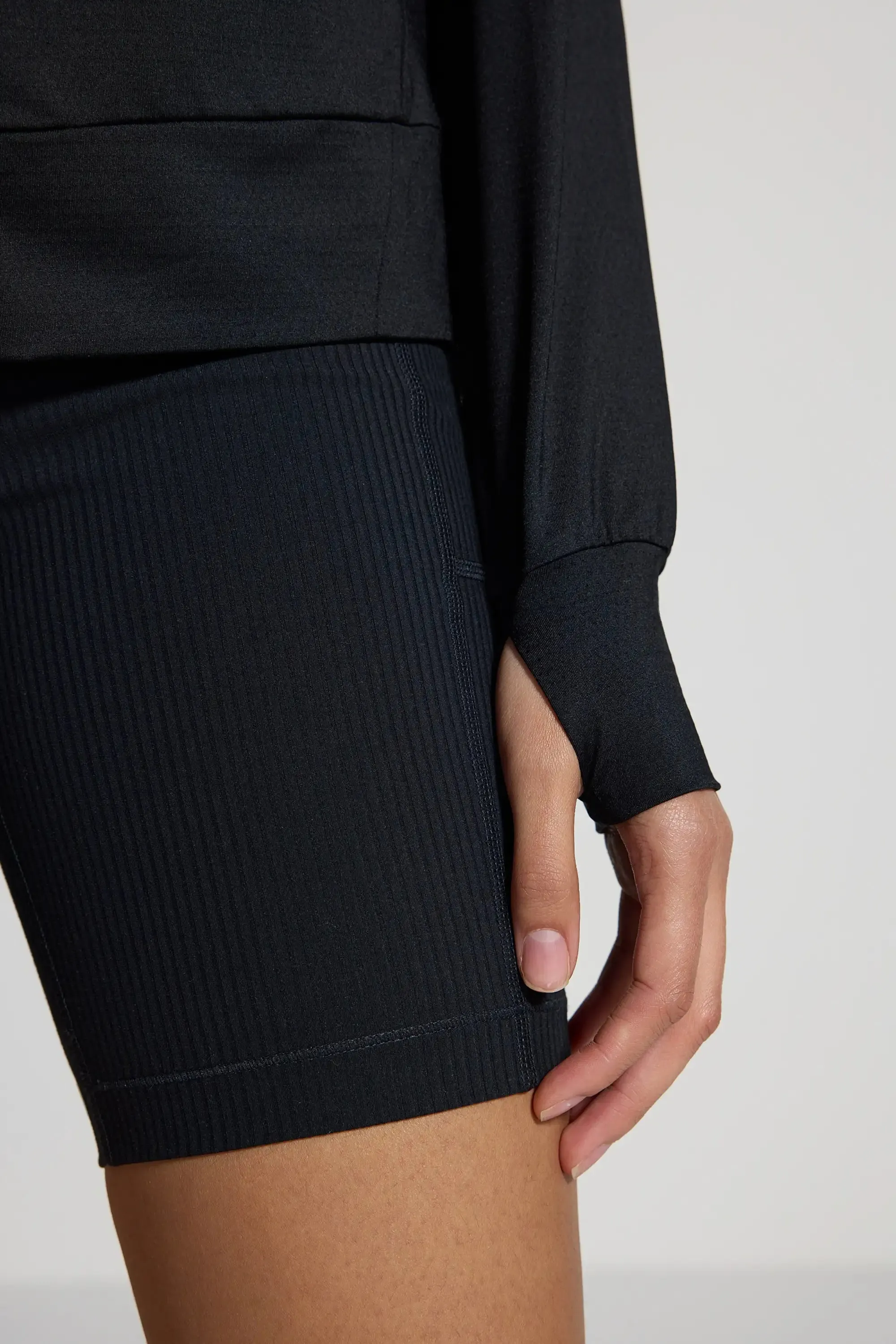 The Ultra-Light GRS Certified Recycled Nylon Full Zip Hoodie - Black sold by Mondetta product image thumbnail 5