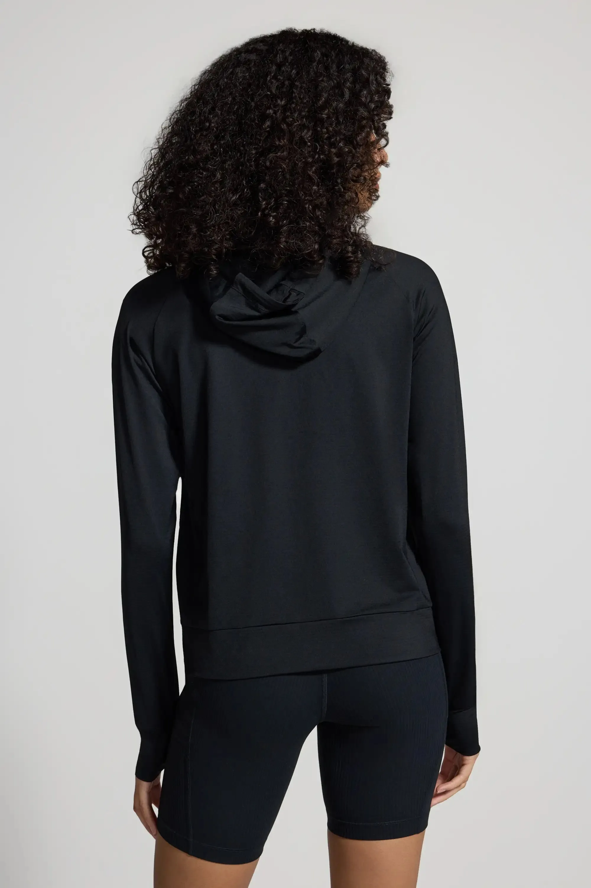 The Ultra-Light GRS Certified Recycled Nylon Full Zip Hoodie - Black sold by Mondetta product image thumbnail 3