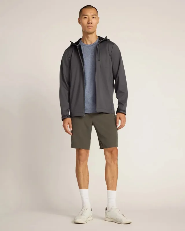 The Active Stretch GRS Certified Recycled Poly 9" Short - Kambaba Green sold by Mondetta