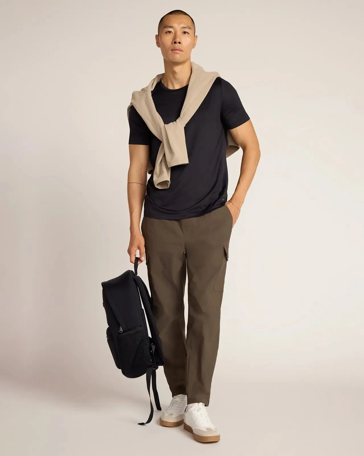 The Active Stretch GRS Certified Recycled Poly Mesh-Back Tee - Black sold by Mondetta product image thumbnail 2