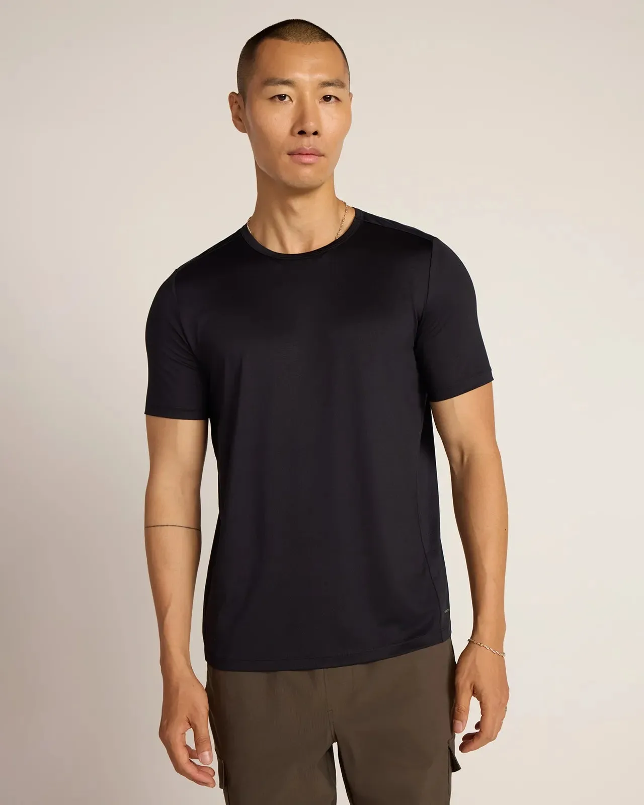 The Active Stretch GRS Certified Recycled Poly Mesh-Back Tee - Black sold by Mondetta product image thumbnail 3