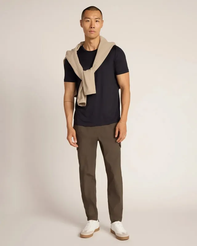 The Active Stretch GRS Certified Recycled Poly Mesh-Back Tee - Black sold by Mondetta