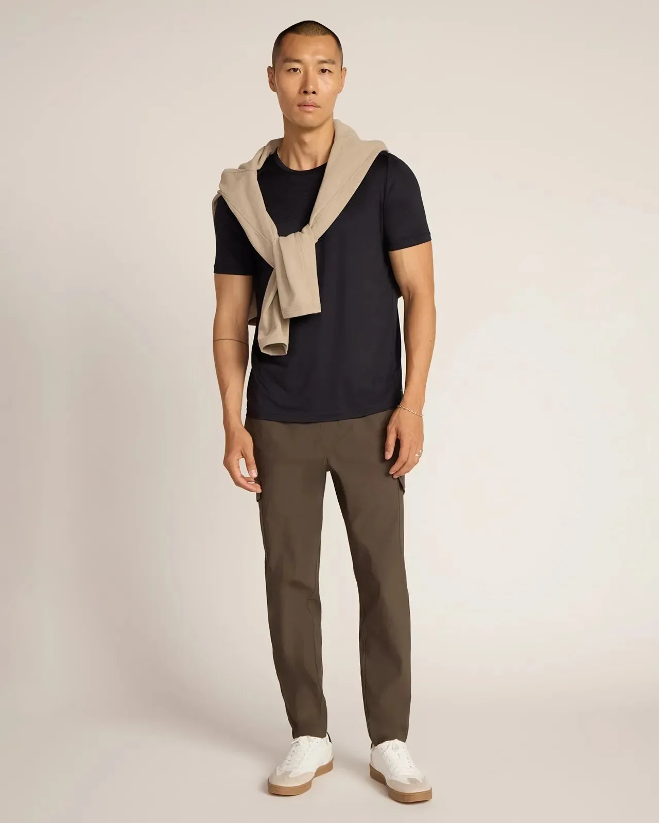 The Active Stretch GRS Certified Recycled Poly Mesh-Back Tee - Black sold by Mondetta