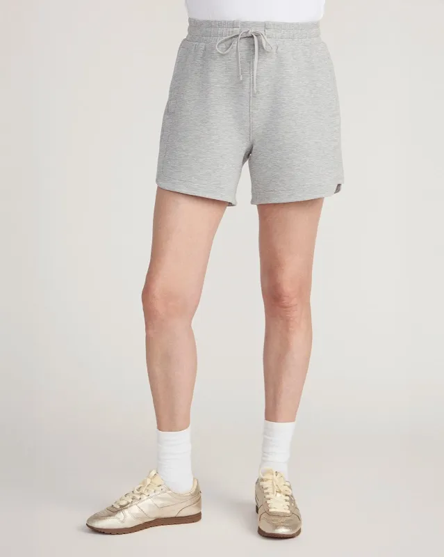 The Breathable GRS Certified Recycled Poly + Modal 5" Short - Lt Heather Grey sold by Mondetta