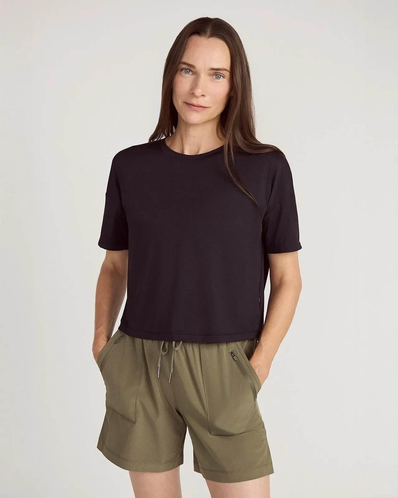 The Lightweight GRS Certified Recycled Poly All-Day 6" Short - Dusty Olive sold by Mondetta