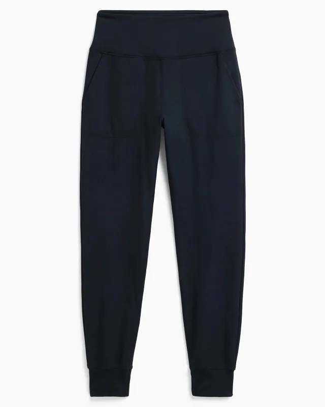 The Soft Stretch GRS Certified Recycled Poly Jogger - Black sold by Mondetta