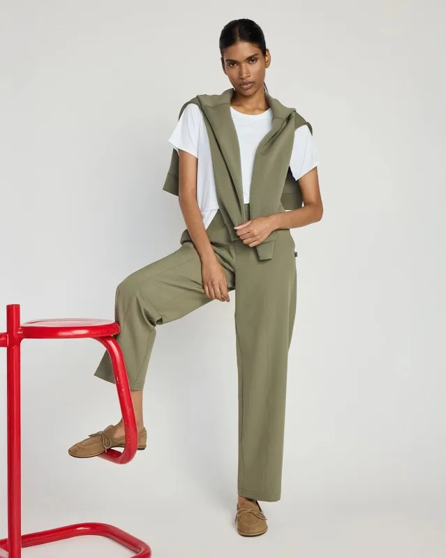 The All-Day Stretch GRS Certified Recycled Poly Straight Leg Pant - Dusty Olive sold by Mondetta