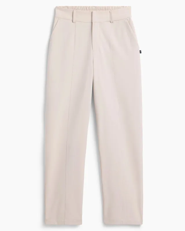 The All-Day Stretch GRS Certified Recycled Poly Straight Leg Pant - Stone sold by Mondetta