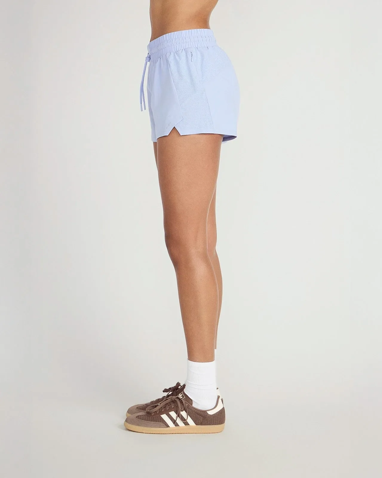 The Lightweight GRS Certified Recycled Poly 3" Run Short - Blue Heron sold by Mondetta product image thumbnail 3