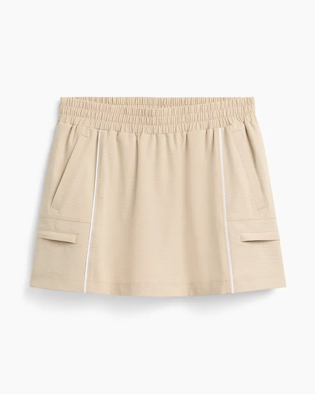 The Light Stretch GRS Certified Recycled Polyester Hike Skort  - Irish Cream sold by Mondetta