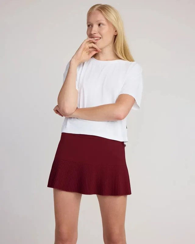 The Breathable GRS Certified Recycled Nylon Cropped Tee - White sold by Mondetta