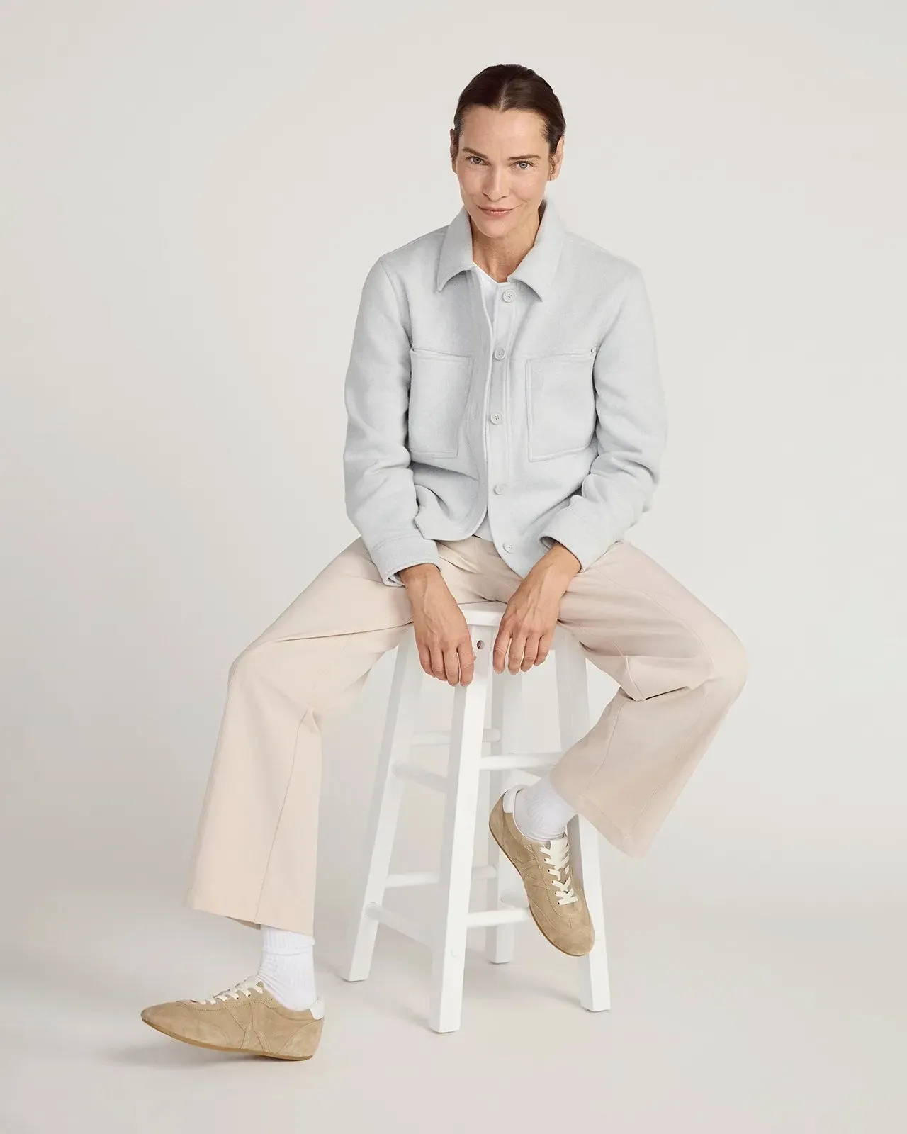 The On-the-Go GRS Certified Recycled Poly Cropped Jacket - Heathered Grey sold by Mondetta