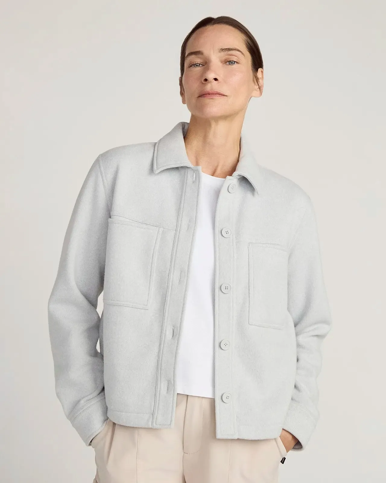 The On-the-Go GRS Certified Recycled Poly Cropped Jacket - Heathered Grey sold by Mondetta product image thumbnail 2