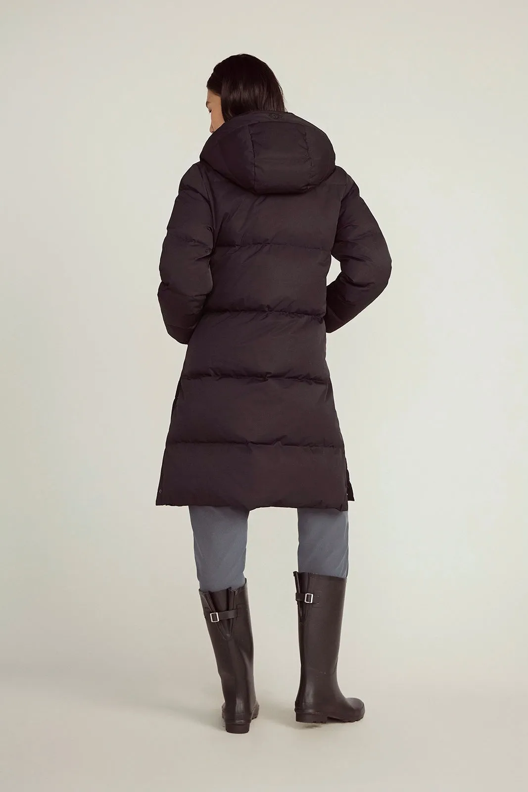 The RDS 700-Fill Power GRS Certified Recycled Poly Longline Puffer Parka - Black sold by Mondetta product image thumbnail 3