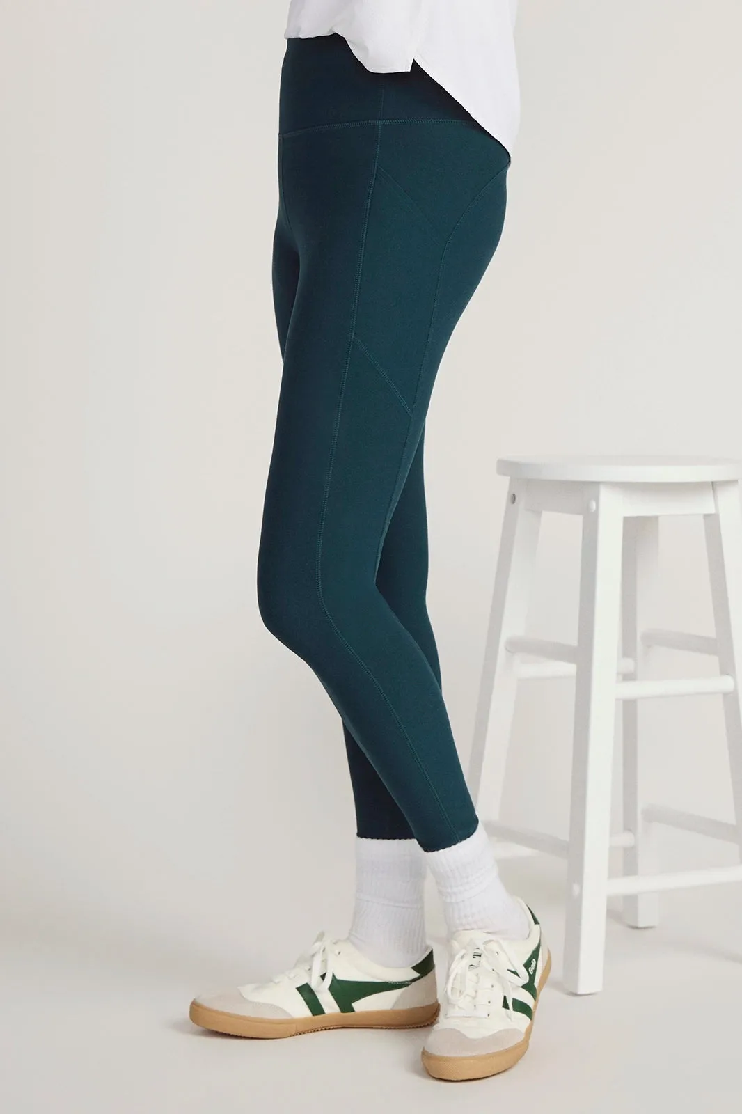 The Active Stretch GRS Certified Recycled Poly Mesh Panel Legging - Dark Sea Teal sold by Mondetta product image thumbnail 3