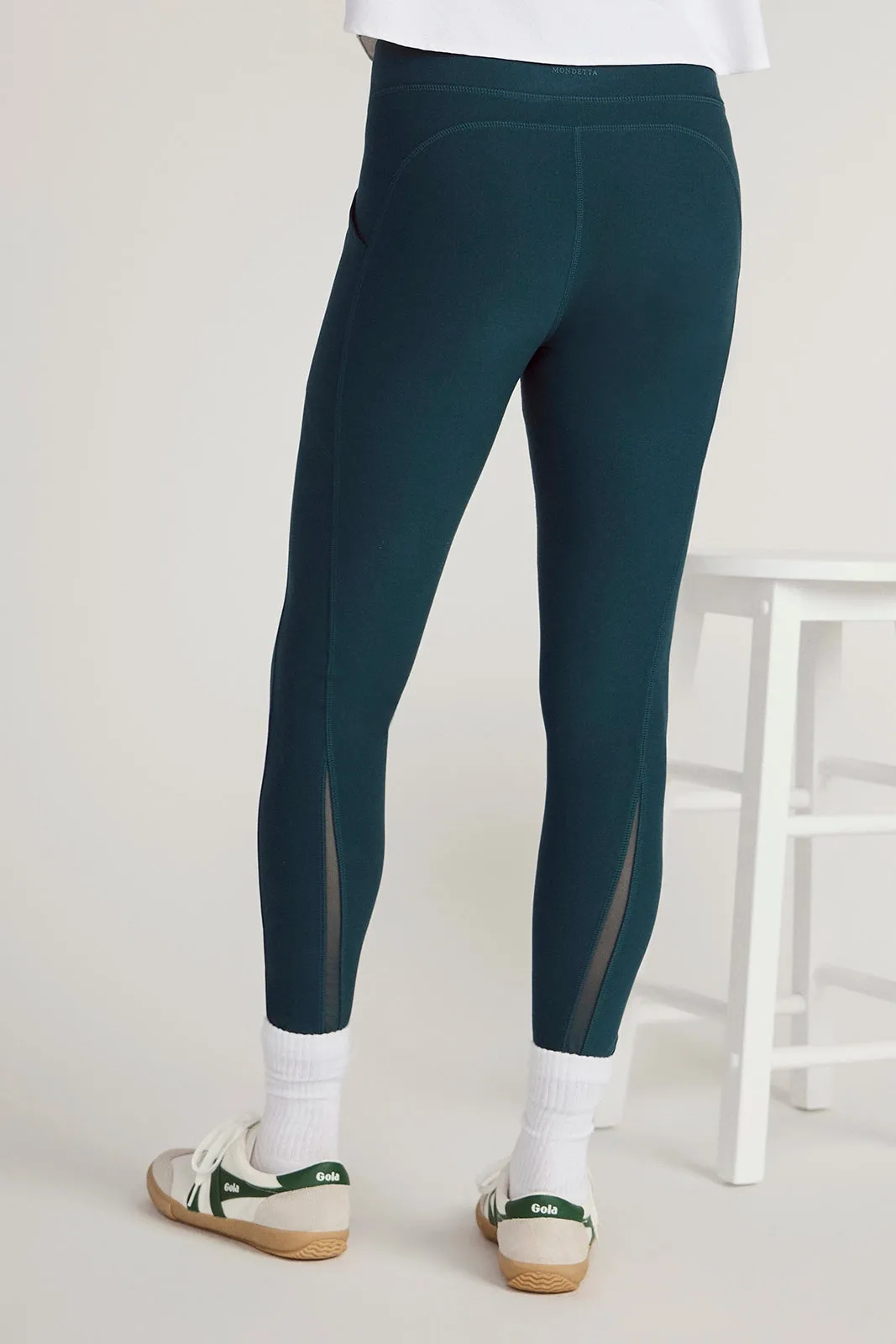 The Active Stretch GRS Certified Recycled Poly Mesh Panel Legging - Dark Sea Teal sold by Mondetta product image thumbnail 5