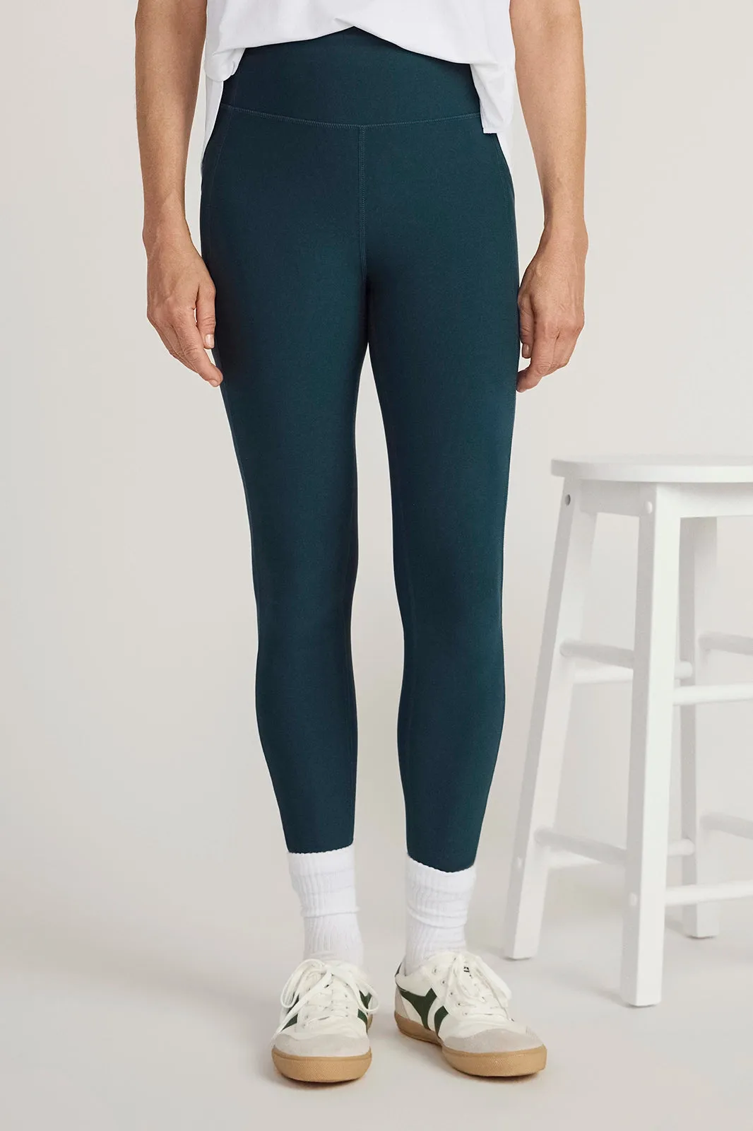The Active Stretch GRS Certified Recycled Poly Mesh Panel Legging - Dark Sea Teal sold by Mondetta product image thumbnail 2