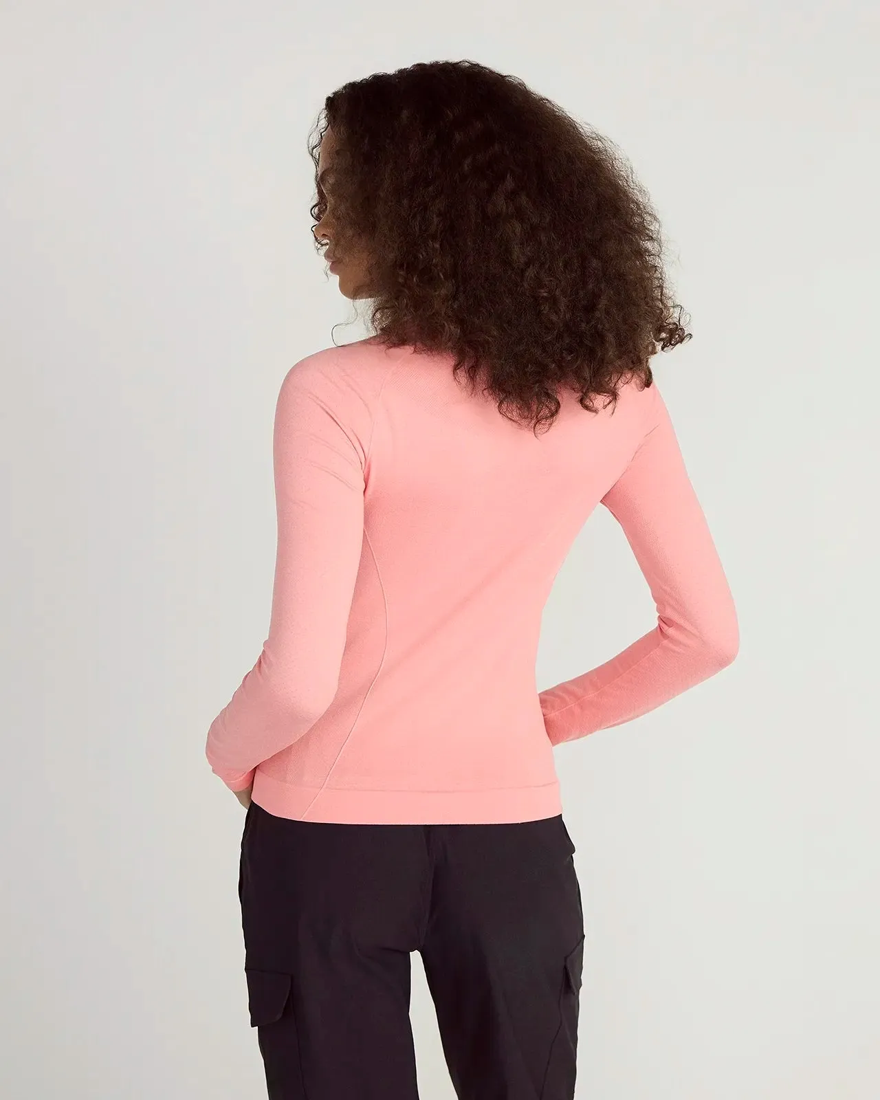 The Stretch Seamless GRS Certified Recycled Nylon Long Sleeve - Strawberry Ice Pink sold by Mondetta product image thumbnail 4