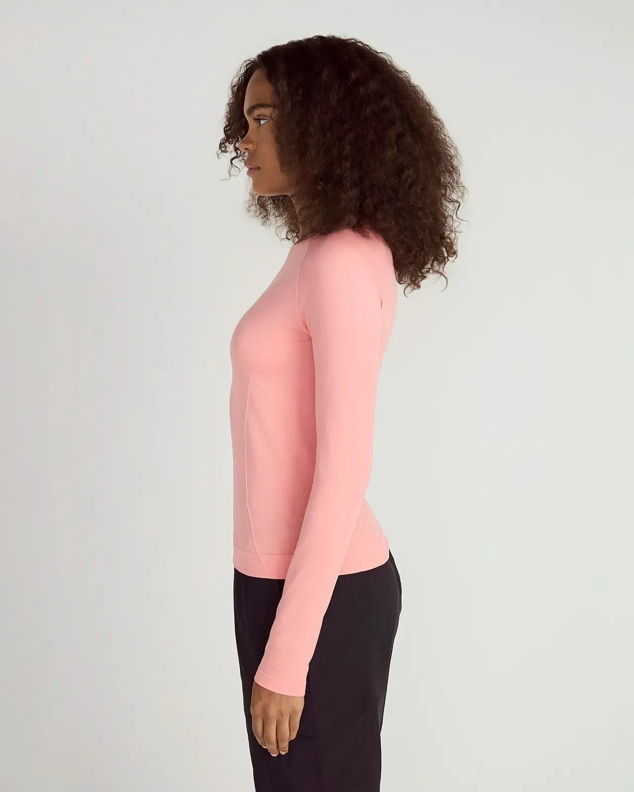 The Stretch Seamless GRS Certified Recycled Nylon Long Sleeve - Strawberry Ice Pink sold by Mondetta product image thumbnail 3