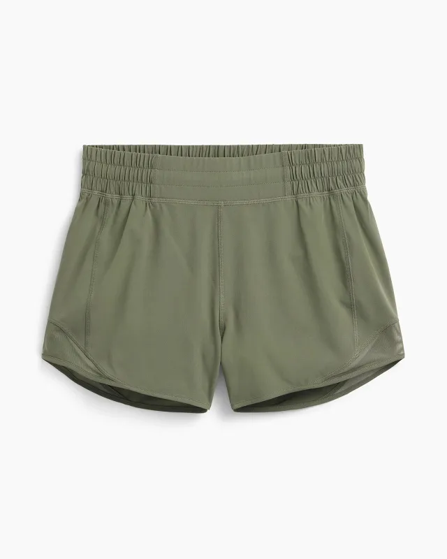 The Built-In Liner GRS Certified Recycled Poly Ventilating 3.5" Short - Dusty Olive sold by Mondetta