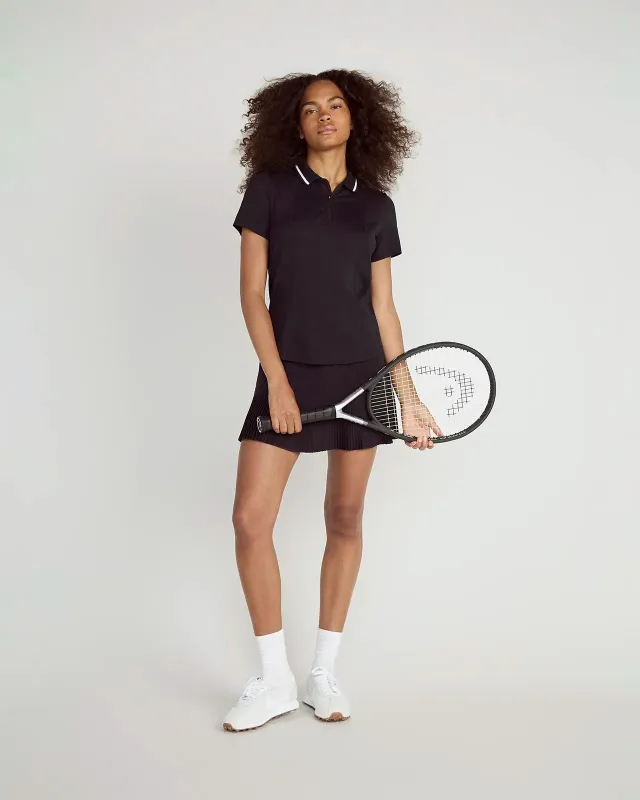 The Stretch Pique GRS Certified Recycled Nylon Polo - Black made by Mondetta