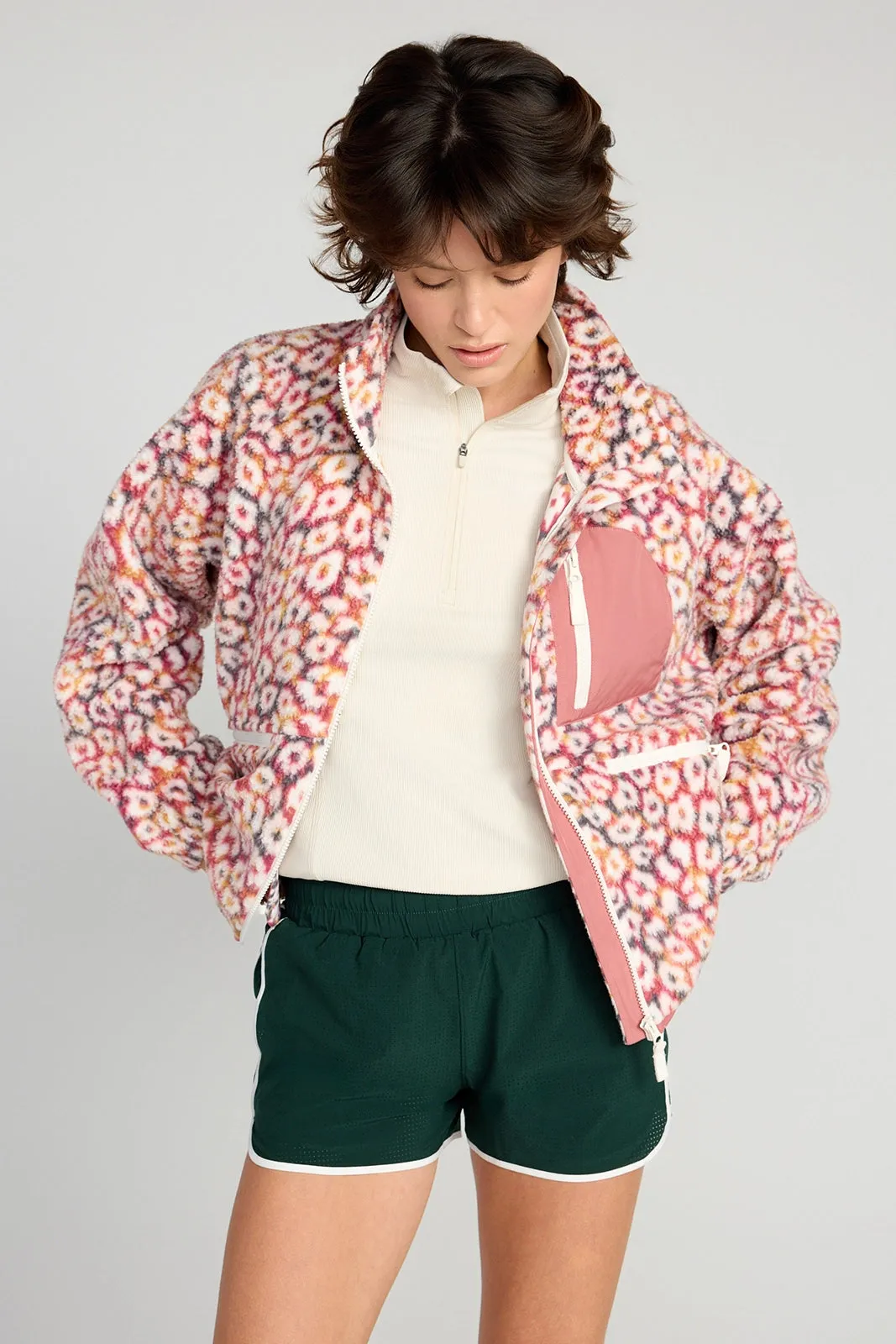 The Built-In Liner GRS Certified Recycled Poly 3" Run Short - Pine Grove/White sold by Mondetta product image thumbnail 2