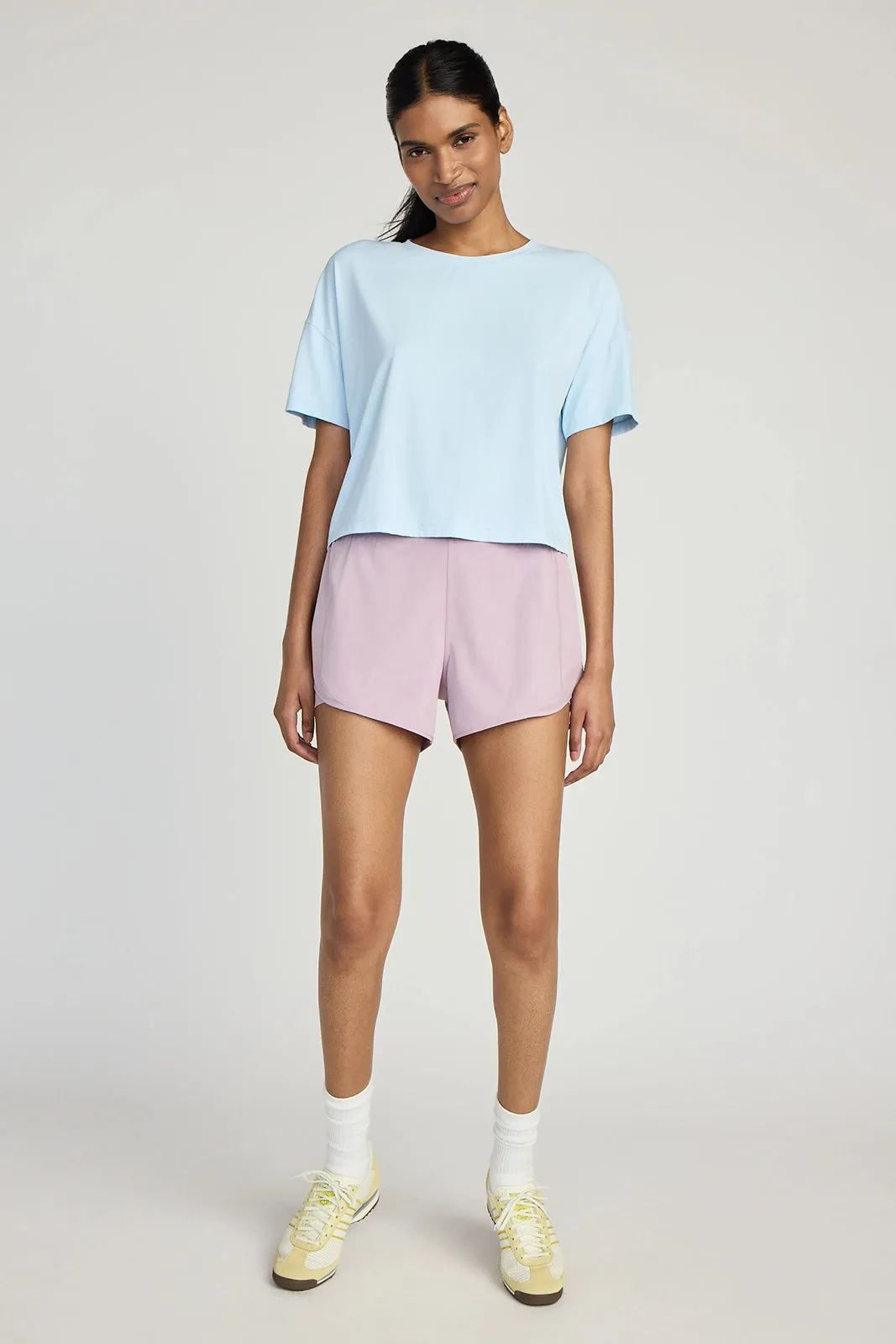 The Built-In Liner GRS Certified Recycled Poly Ventilating 3.5" Short - Mauve Shadows sold by Mondetta