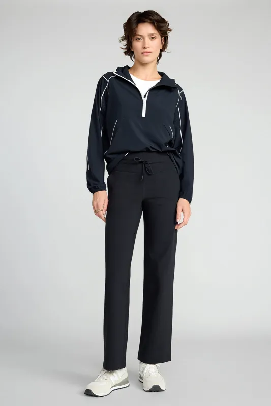 The Warm Stretch GRS Certified Recycled Poly Straight Leg Pant - Black sold by Mondetta