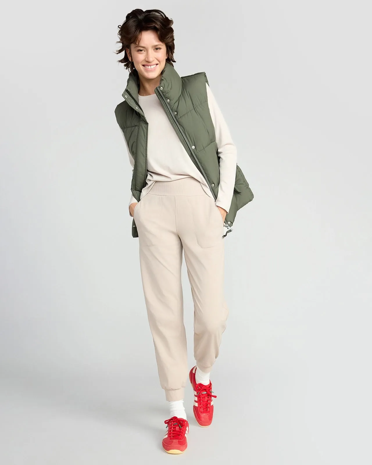 The Sorona™ Fill GRS Certified Recycled Poly Puffer Vest - Kambaba Green sold by Mondetta product image thumbnail 2