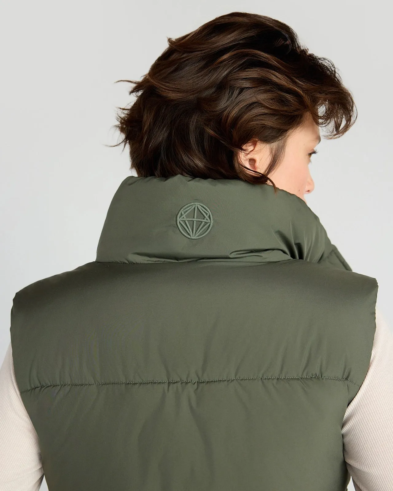 The Sorona™ Fill GRS Certified Recycled Poly Puffer Vest - Kambaba Green sold by Mondetta product image thumbnail 3