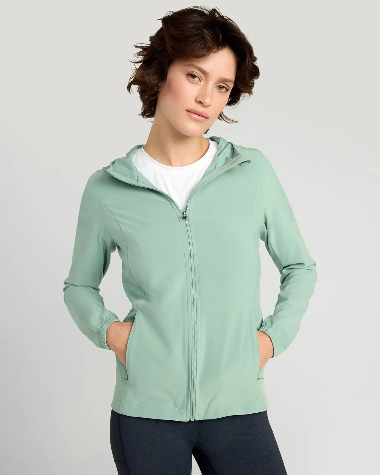 The Lightweight Stretch GRS Certified Recycled Poly Jacket - Green Bay sold by Mondetta product image thumbnail 5