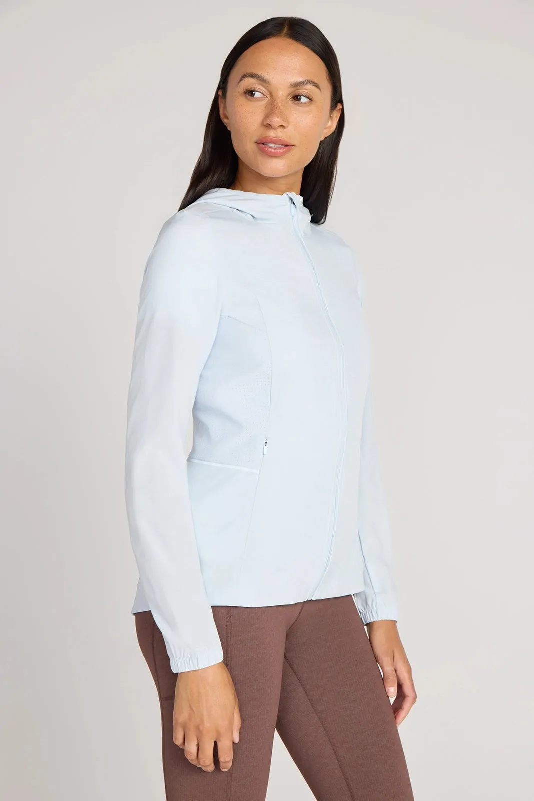 The Lightweight Stretch GRS Certified Recycled Poly Jacket - Arctic Ice sold by Mondetta product image thumbnail 5