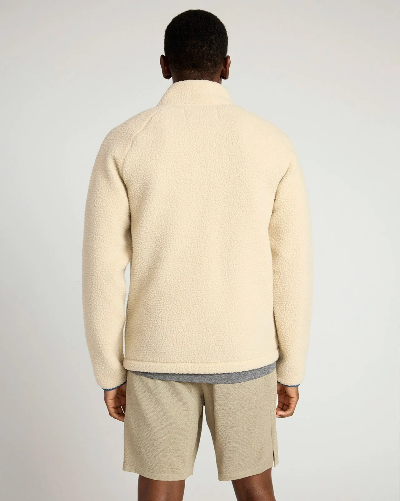 The Berber Soft Luxe GRS Certified Recycled Poly Zip Jacket - Abbey Stone sold by Mondetta product image thumbnail 4