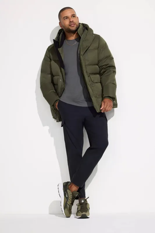 The RDS 700 Fill Power GRS Certified Recycled Poly Puffer Parka - Hunter Green sold by Mondetta
