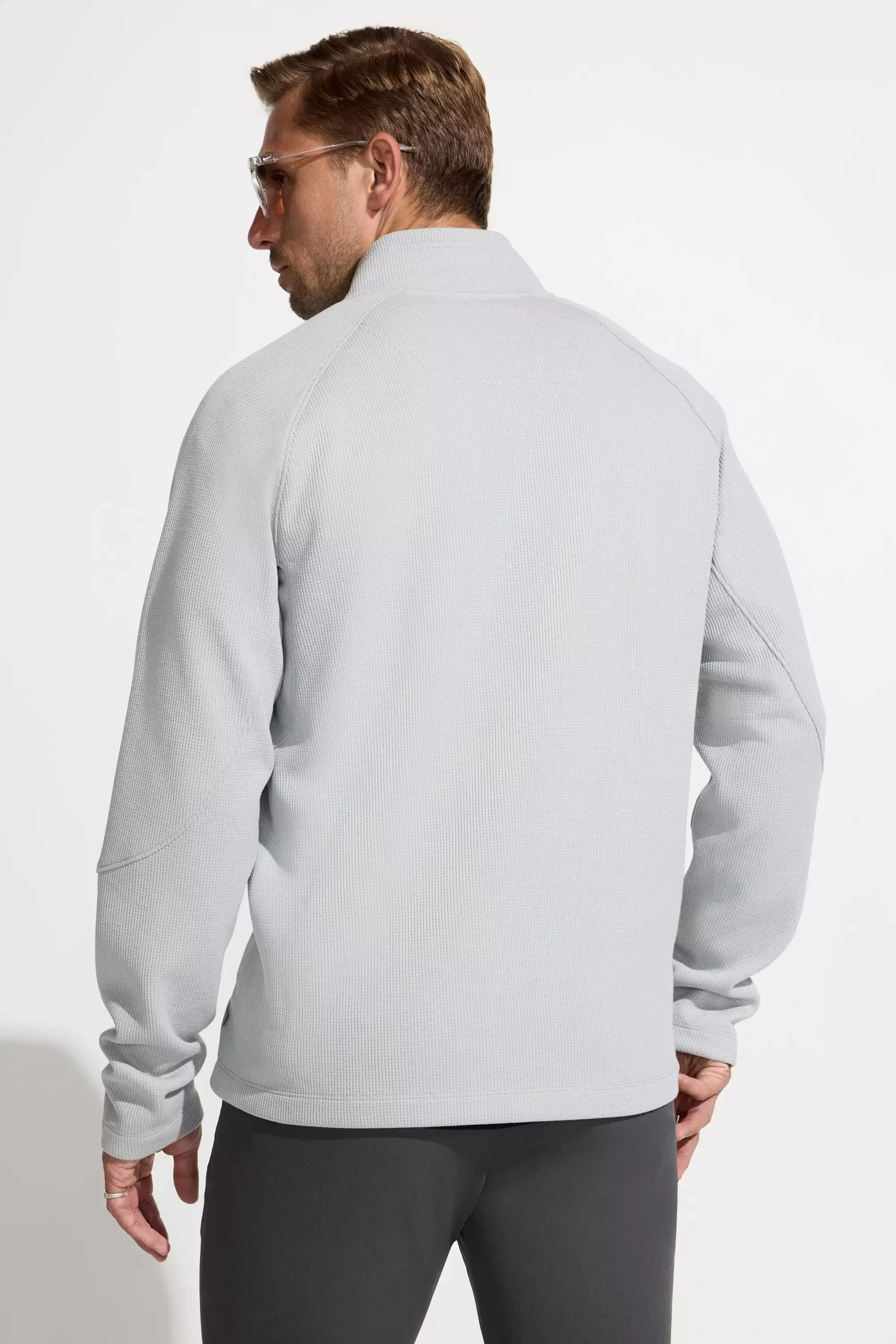 The Warm + Soft GRS Certified Recycled Poly Waffle Jacket - Cool Grey sold by Mondetta product image thumbnail 3