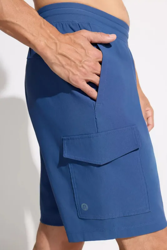 The Active GRS Certified Recycled Nylon 10" Cargo Short - True Blue sold by Mondetta