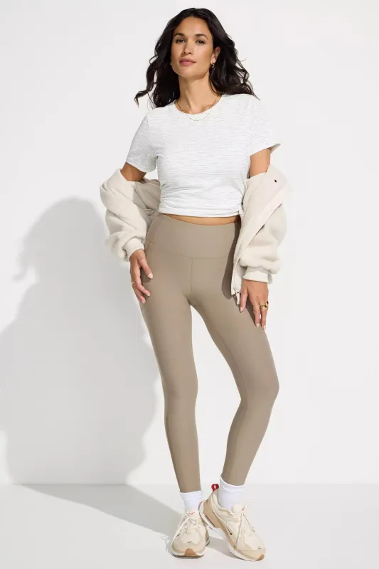 The Active Power Mesh Legging - Brindle Beige sold by Mondetta