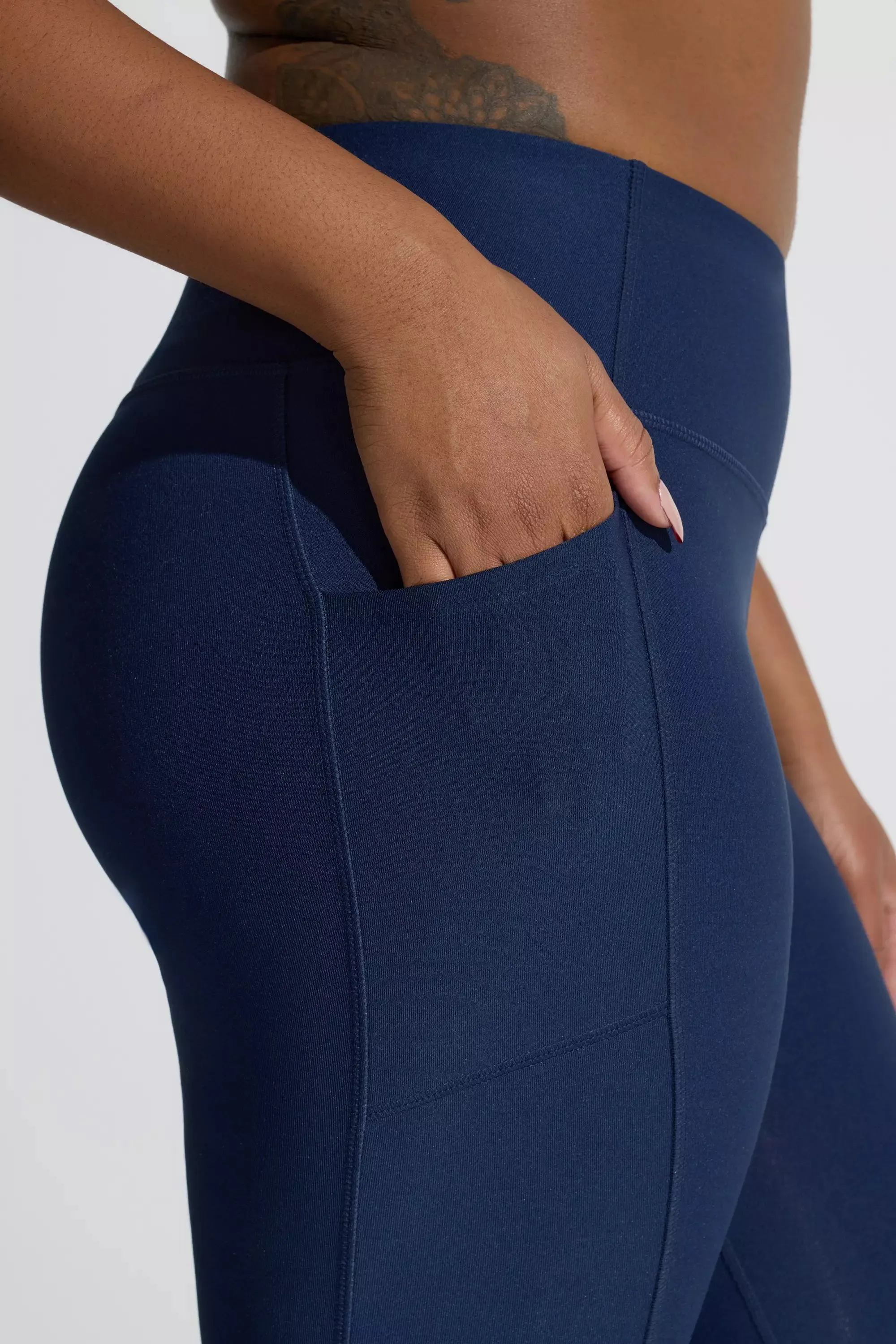The Active Stretch GRS Certified Recycled Poly Mesh Detail Legging - Deep Navy sold by Mondetta product image thumbnail 4